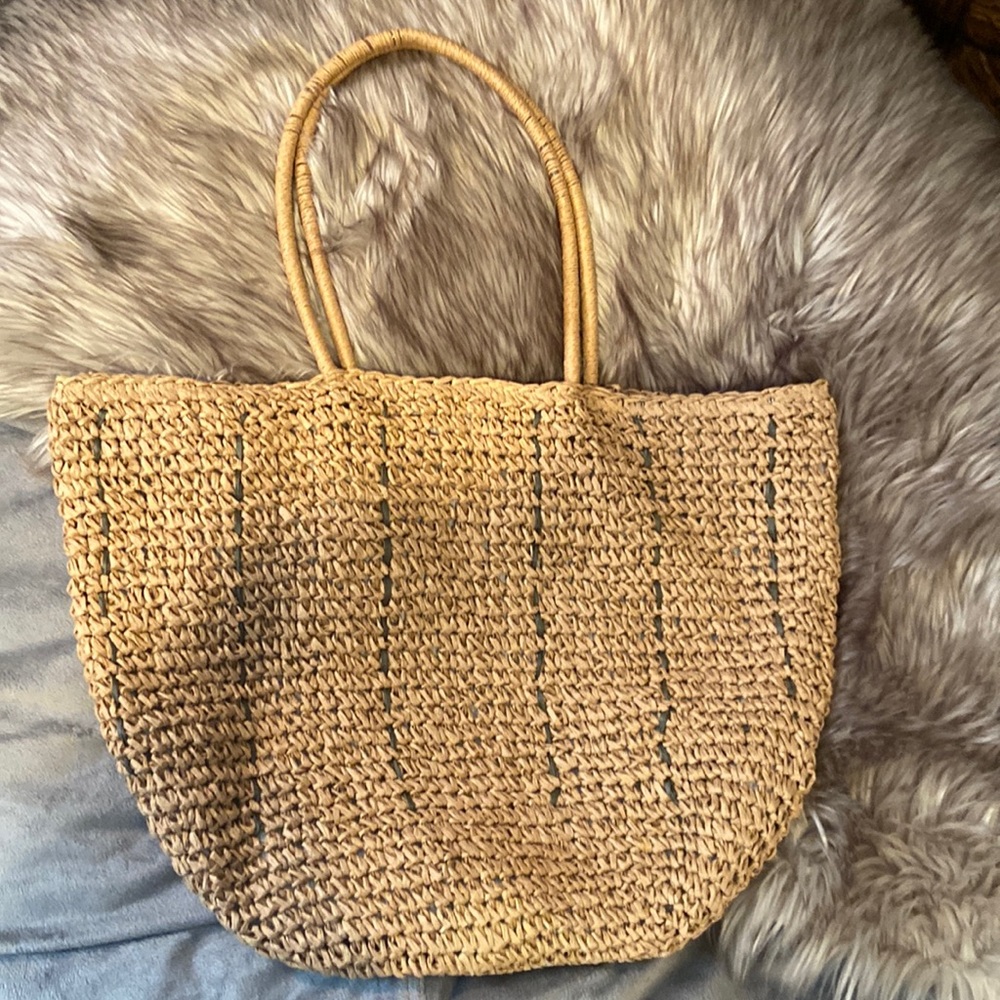 Natural woven market bag